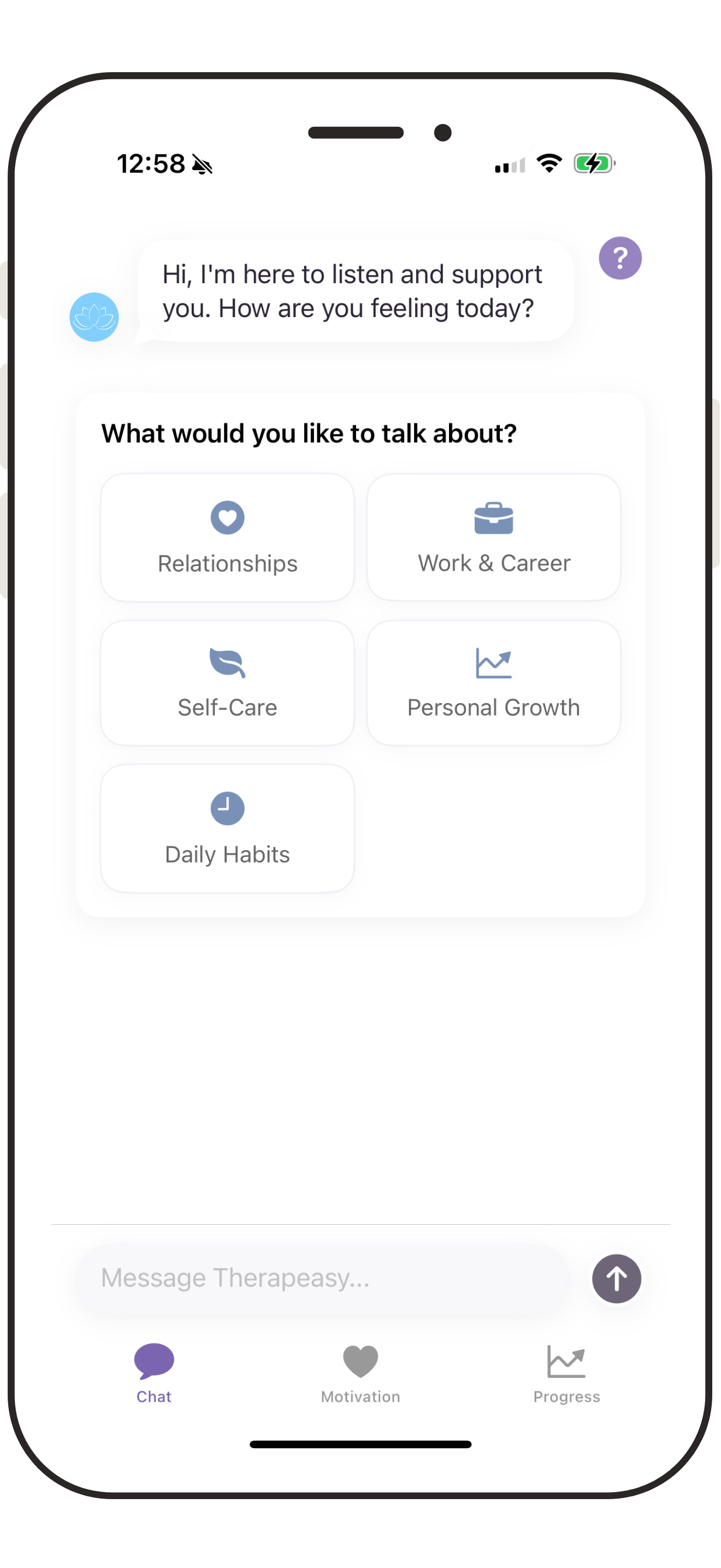 AI Therapy Interface